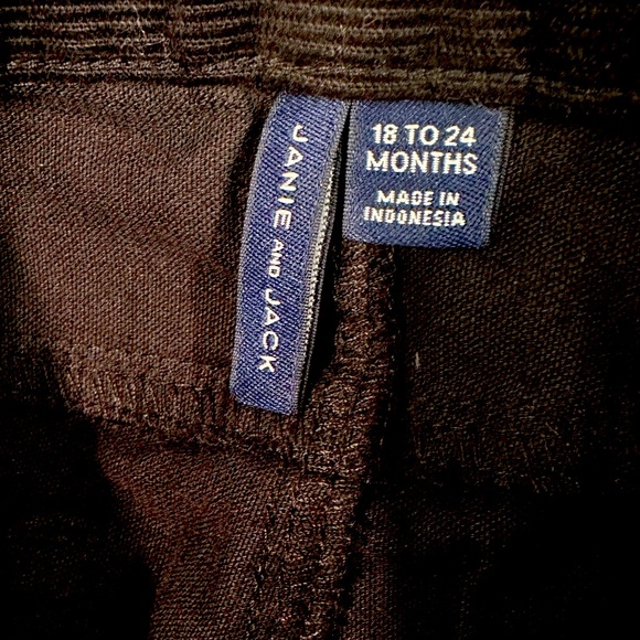 NWTs: Janie and Jack black corduroy pants size 18-24 months. - Picture 3 of 6